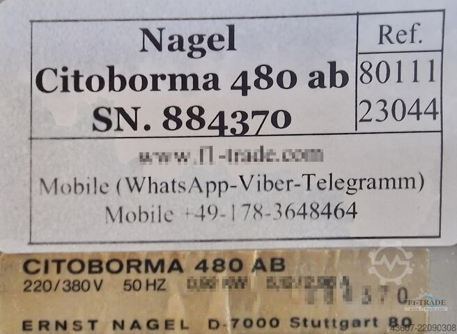Mesin bor kertas 4 kepala Nagel Citoborma 480 AB
