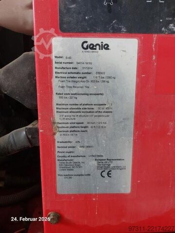 Teleskooppinen alusta Genie S-40