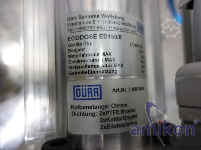 Com bomba de tambor e dosador DÜRR 1K-Klebanlage