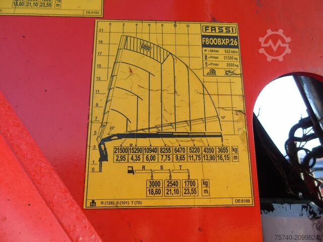 Kranabíll DAF CF 85.510 + FASSI 80TON 6x + 8X2 + EURO 5 + REMOTE