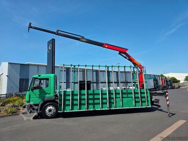 Prikolica za platformu Mercedes-Benz Atego 1324 L Glasreff Palfinger PK 12.501 Funk