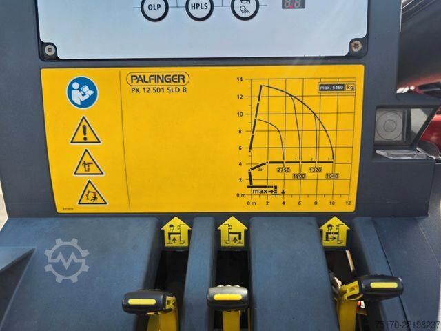 Prikolica za platformu Mercedes-Benz Atego 1324 L Glasreff Palfinger PK 12.501 Funk