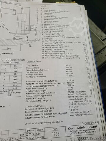 เครื่องเจาะภายในแนวตั้ง Karl Klink RISH 16.1000.630