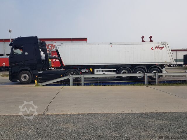 Trailer truk bak jungkit Fliegl 3-Achs Sattelkipper Alu 40 m³