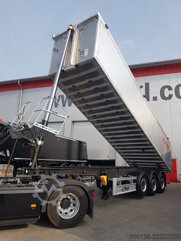Trailer truk bak jungkit Fliegl 3-Achs Sattelkipper Alu 40 m³