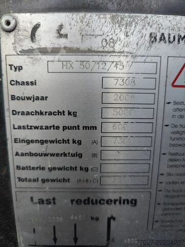 Seitenstapler Baumann zijlader / sideloader HX 50/12/45 5000 kg