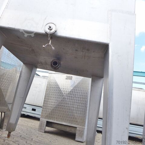 Pravokutni spremnik od 1100 litara izrađen od V4A nehrđajućeg čelika ASCA Apparate Behälterbau 9152