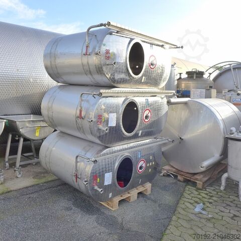 1100 liter tank van V2A roestvrij staal  8893