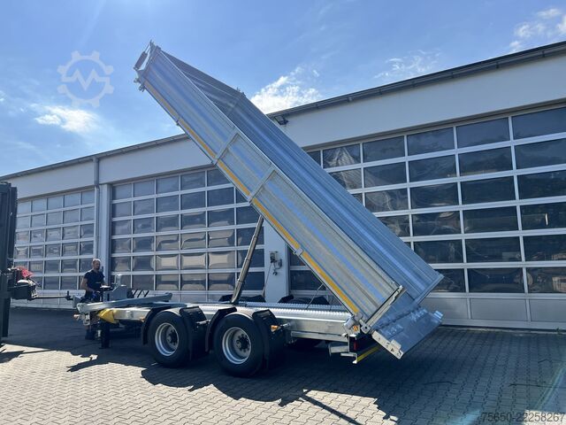 Remolque volquete Möslein TTD 19 B  19 t Tandemkipper- Tieflader hydraulischer Klappe Breitbereifung