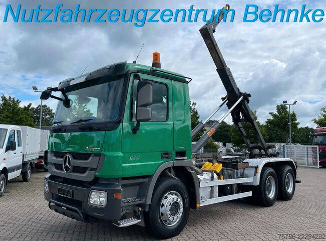 Camión portacontenedores de gancho MERCEDES-BENZ Actros 2641 BB / MP3/ Hyva 20.51 Abroller/ AC