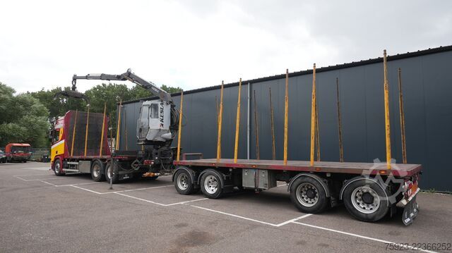 Camion cu macara Scania R 580 V8 6X4 LOGTRANSPORT COMBI WITH KESLA 2112...