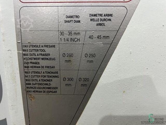 Mașină de frezat pe masă Paoloni TX 160 L 2001 Paoloni TX 160 L