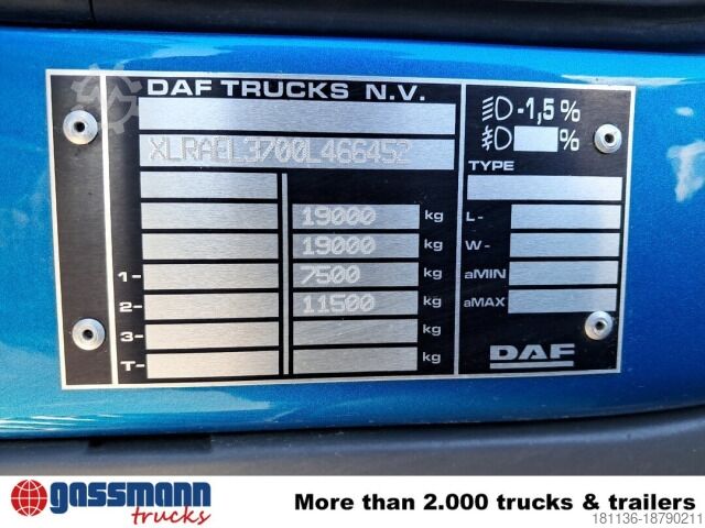 Камион с кука за контейнери DAF LF 290 FA 4x2, Nebenantrieb, Navi