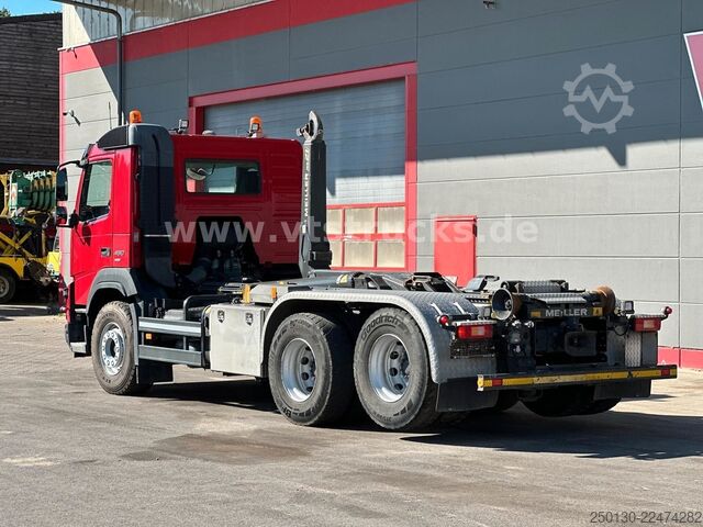 Truk container hook arm (roll-off) VOLVO FMX 460 6x4 BL MEILLER RS 21 AK TAAXLIFT TANDEM