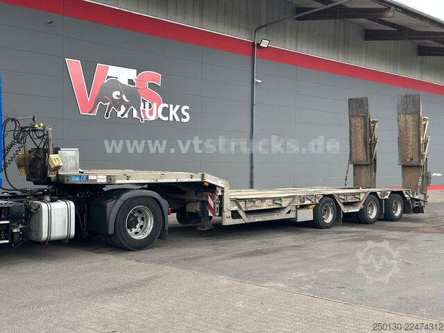 Trailer low loader MÜLLER-MITTELTAL TS3 Rm Lenk/Lift Radmulden Hydraulik/Rampen