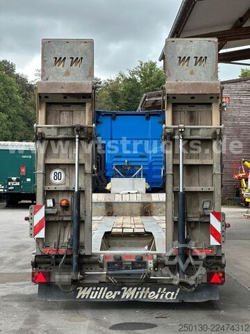 Trailer low loader MÜLLER-MITTELTAL TS3 Rm Lenk/Lift Radmulden Hydraulik/Rampen