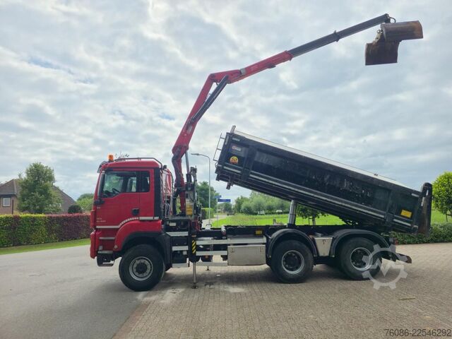 Sklápěč s jeřábem MAN TGS 33.400 6X6 BH WVT WS Z-kraan/KIPPER!! EURO 6!!