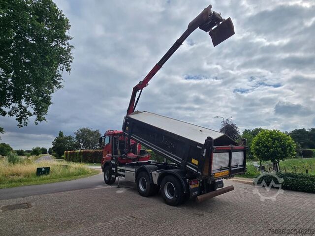 Camião basculante com grua MAN TGS 33.400 6X6 BH WVT WS Z-kraan/KIPPER!! EURO 6!!