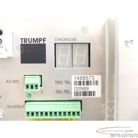 组成部分 Trumpf 1488573 Steuerung SW V 6.2 / HW Index C1 SN:00569