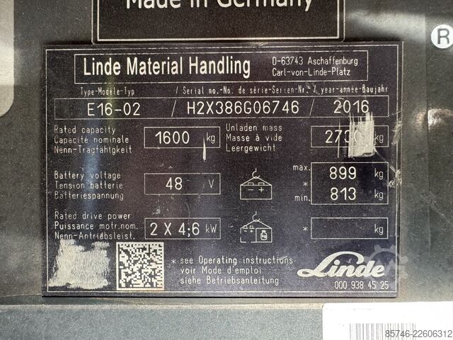 E 16 - 386 / 02 Evo * Atex EX * PYROBAN 3G / Z2 * ট্রিপ্লেক্স FFL !! LINDE E 16 - 386 / 02 Evo * Atex EX * PYROBAN 3G / Z2 * Triplex FFL !!