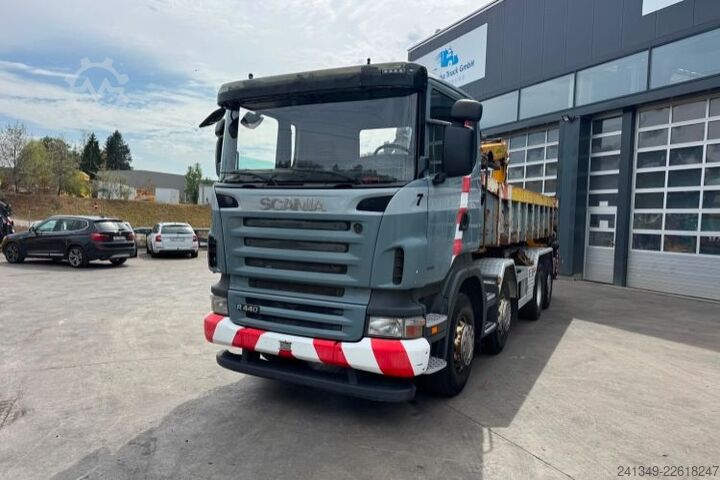 Xe tải ben móc container (roll-off) SCANIA R440 8x2 Hiab 20T & Kran abnehmbar HMF 2220-7