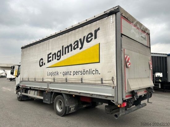 Camion cu platformă și prelată DAF LF 260 16 TONNER PLANE MIT LBW, MANUELL, E6,