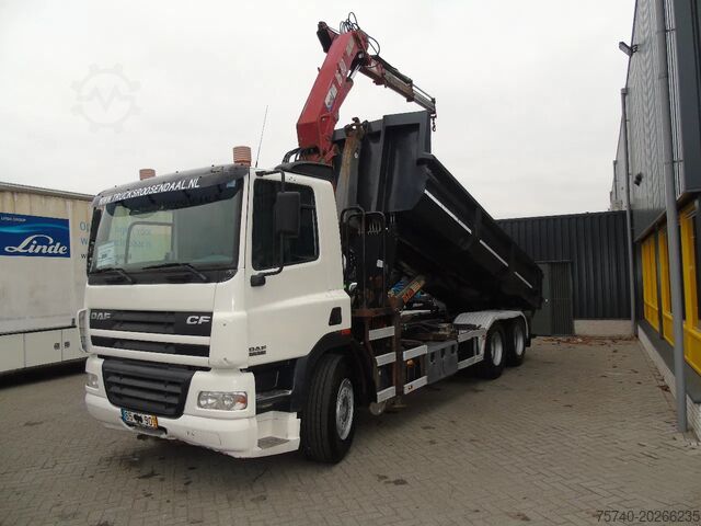 Camion-grue DAF CF 85.380 + MANUAL + HMF 1680 + HYVA