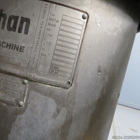 Pemotong Stephan Stainless Steel 40 Liter Tipe UMM/SK40E PILOTE STEPHAN UMM/SK40E PILOTE