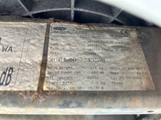 Reboque de plataforma rebaixada KRONE MULTITEMP KüHLAUFLIEGER,   CARRIER VECTOR 1950 MT 2CPT