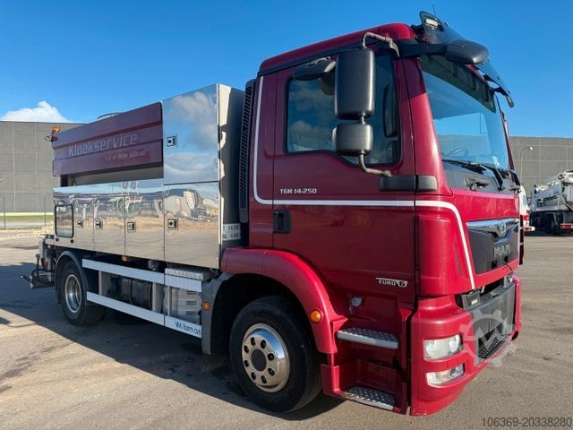 Вакуумен цистерна камион MAN TGM 14.250 VM-Tarm Stainless Steel 4000 l. Kombi