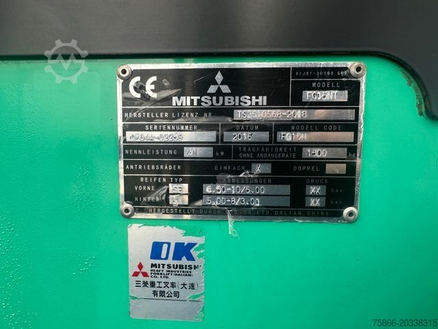 Челен мотокар MITSUBISHI FG 15 N Seitenschieber