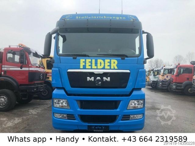 Flatbed truck MAN TGX 26.400  6x2-2 Pritsche mit Kran Eu 5 Bj 2008