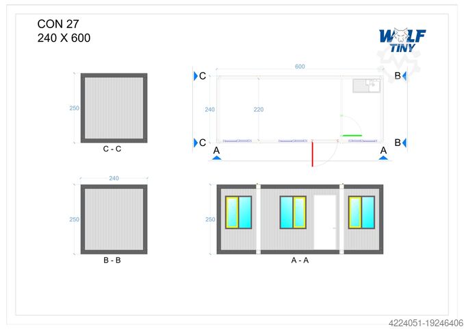 Wohncontainer Wolf Tiny CON-27 | Wohncontainer | Baucontainer |