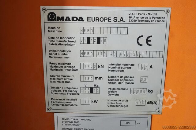 Kantpress AMADA HFBO 170/40