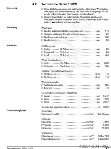 Mesin skiving pengelupasan bergulir GLEASON 100PS