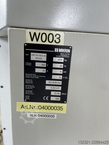 Fresadora CNC universal Mikron UMS 900 mit IKZ + 4. Achse