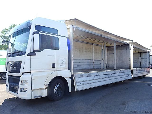 Autocamion transport băuturi MAN 26.440 TGX*7,7m Schwenkwand*ATM 38 tkm*LBW*Retar