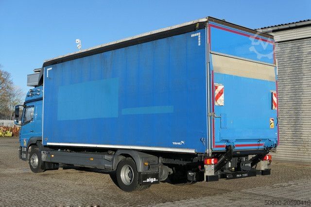 Flatbed truck with tarp MERCEDES-BENZ 1330 Atego 4x2, Schlafliege, LBW, AHK, Klima