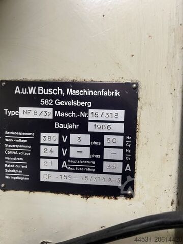 Напълно автоматична фрезова машина Busch NF 8/32