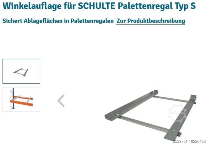 High-bay warehouse Regalauflagen Tiefenwinkelrahmen Palettenregal  TYP S