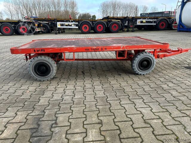 Camion à plate-forme Mafi stack of 2x double-steered and connectable heav...