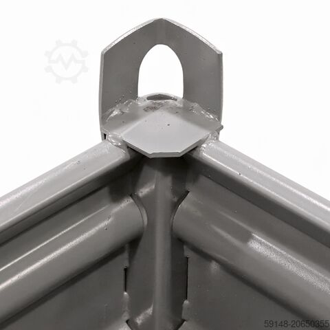 ব্যবহৃত স্টিল স্ট্যাকেবল বাক্স, মজবুত গঠন, চারটি বন্ধ পাশ সহ স্ট্যাকার কন্টেইনার Kruizinga 102866S-GB