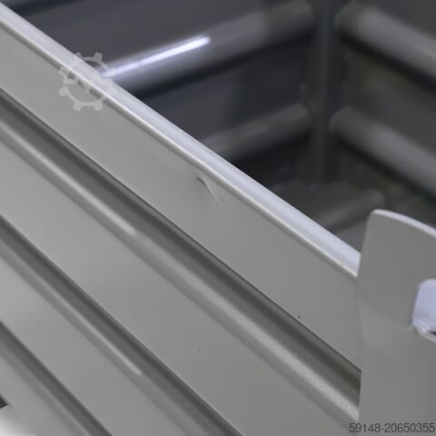 ব্যবহৃত স্টিল স্ট্যাকেবল বাক্স, মজবুত গঠন, চারটি বন্ধ পাশ সহ স্ট্যাকার কন্টেইনার Kruizinga 102866S-GB