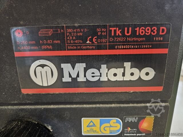 Bordsrundsav METABO Tk U 1693 D