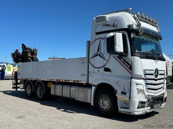 Tovornjak s ploščadjo MERCEDES-BENZ ACTROS 2545 L 6X2, RETARDER, PRITSCHE, HIAB XS 166 D-4 PRO, E5