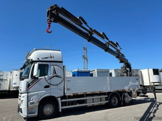 Tovornjak s ploščadjo MERCEDES-BENZ ACTROS 2545 L 6X2, RETARDER, PRITSCHE, HIAB XS 166 D-4 PRO, E5
