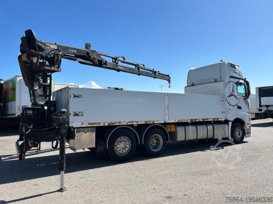 Tovornjak s ploščadjo MERCEDES-BENZ ACTROS 2545 L 6X2, RETARDER, PRITSCHE, HIAB XS 166 D-4 PRO, E5