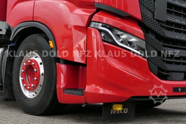 Flatbed truck with tarp IVECO 190S46 S-Way Pritsche Plane Retarder LBW Euro 6