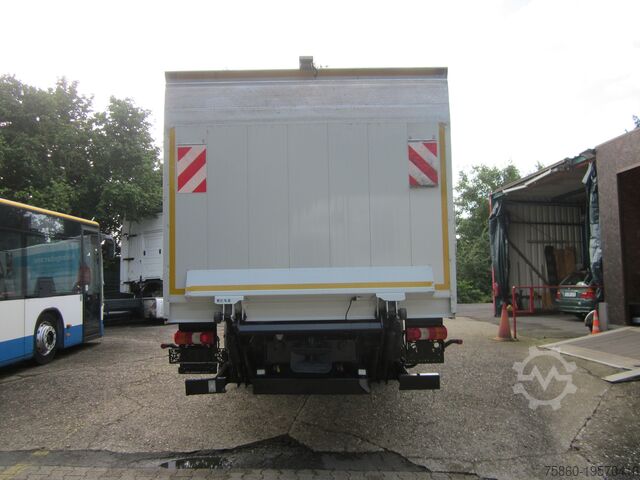 Truck with box body Mercedes-Benz 1230 Atego Koffer 8,14m lang LBW Automat