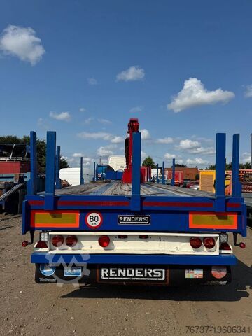 Plattformtrailer Renders **CRANE PALFINGER PK4500A-STEERING AXXLE**